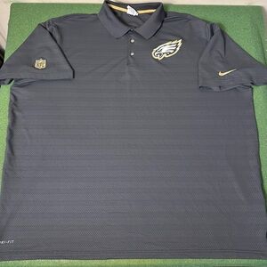 Philadelphia Eagles Nike Dri Fit NFL On-Field Polo Button Shirt • Men’s 4XL
